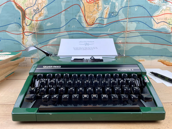 Typewriter, Silver Reed Silverette II - Green