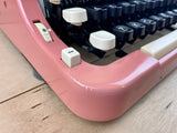 Rare Salmon Pink Imperial No 7 with Book Typeface and Maths Keys