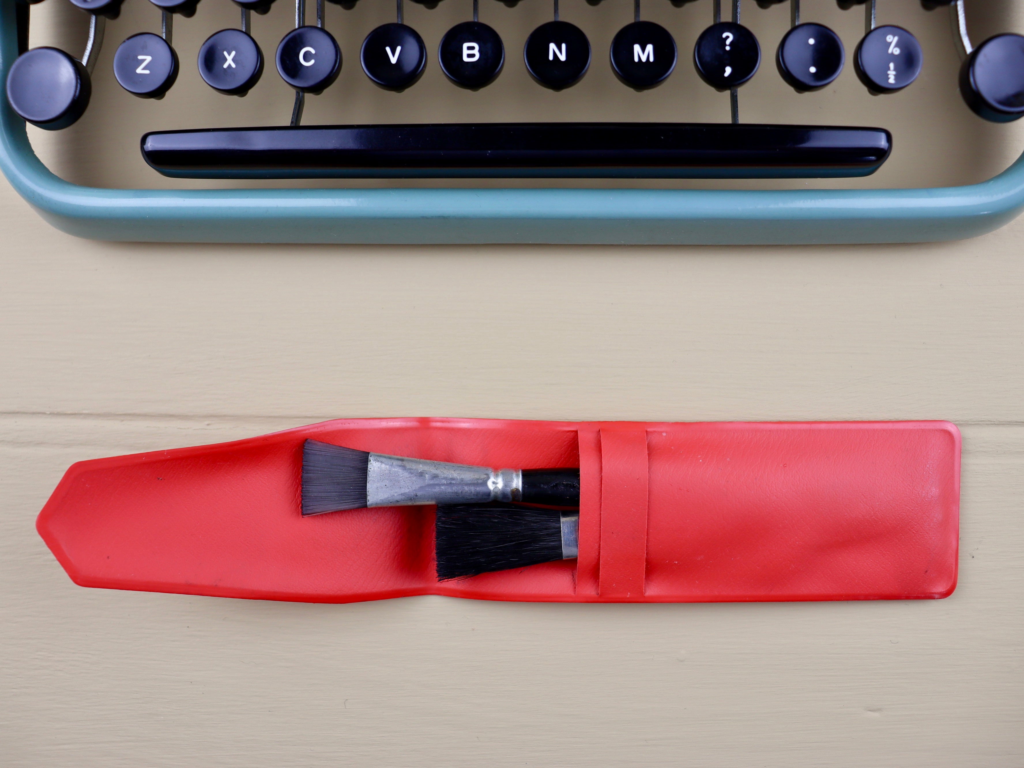 Vintage Olivetti Typewriter Brush Set Charlie Foxtrot