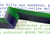 Navy and Green Typewriter Ribbon