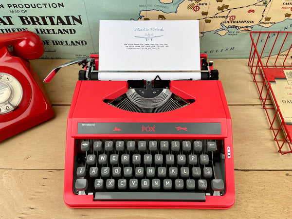 WH Smith Red Fox Typewriter