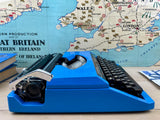 Typewriter,  Blue Silver Reed Silverette II