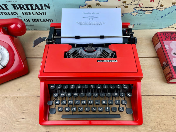 Olivetti Dora Red Typewriter