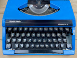 Typewriter,  Blue Silver Reed Silverette II