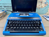 Typewriter,  Blue Silver Reed Silverette II