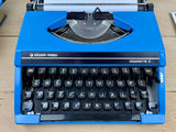 Typewriter,  Blue Silver Reed Silverette II