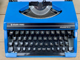 Typewriter,  Blue Silver Reed Silverette II