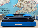 Typewriter,  Blue Silver Reed Silverette II