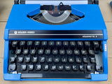 Typewriter,  Blue Silver Reed Silverette II