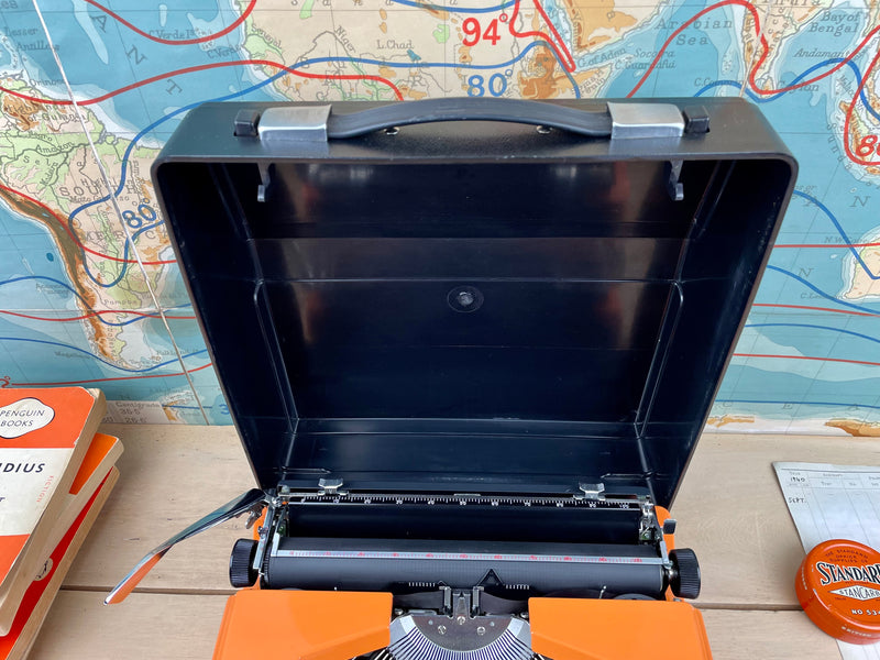 Typewriter, Orange Silver Reed 100