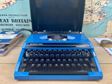 Typewriter,  Blue Silver Reed Silverette II