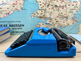 Typewriter,  Blue Silver Reed Silverette II