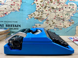 Typewriter,  Blue Silver Reed Silverette II