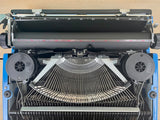 Typewriter,  Blue Silver Reed Silverette II