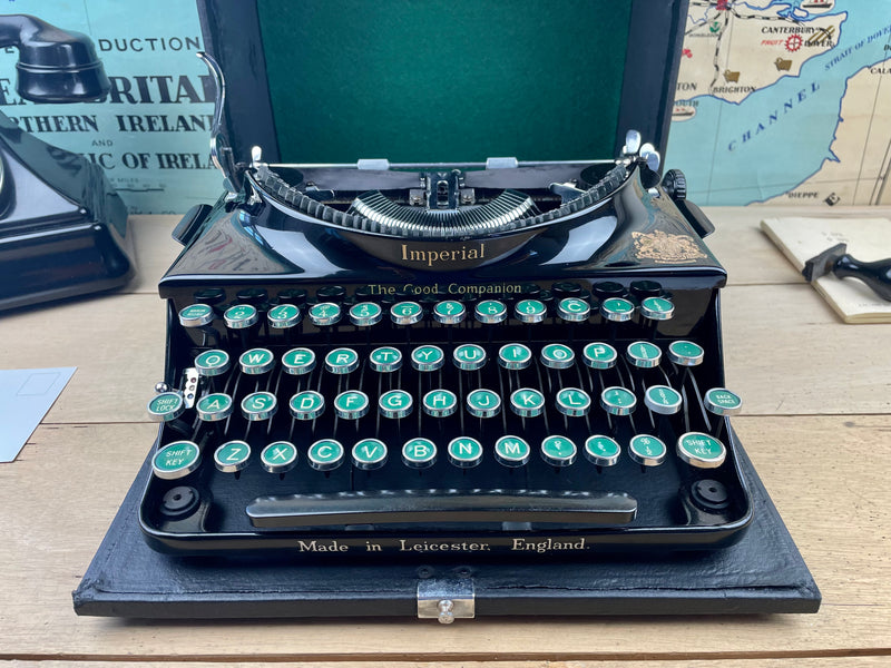 Typewriter, 1939 Imperial Good Companion No1 with Rare Green Keys