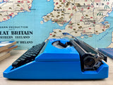 Typewriter,  Blue Silver Reed Silverette II