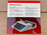 Original Olivetti Dora Manual