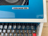 Typewriter, Underwood 315 - Blue