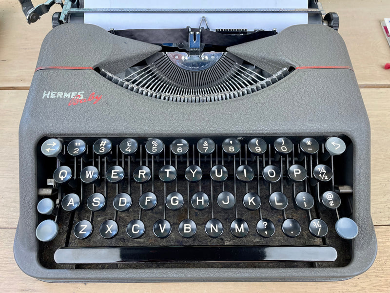 Typewriter, 1948 Hermes Baby portable