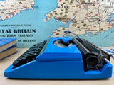 Typewriter,  Blue Silver Reed Silverette II