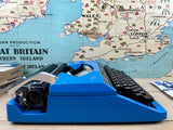 Typewriter,  Blue Silver Reed Silverette II