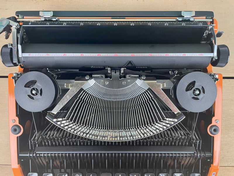 Typewriter, Orange Silver Reed 100