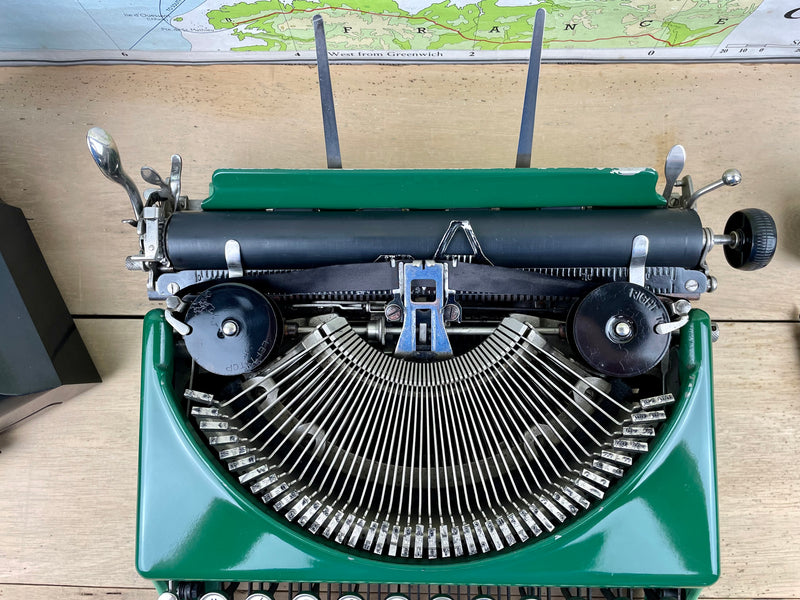 Typewriter, Rare Two Tone Green 1930 Remington Portable