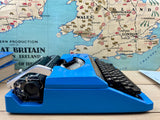 Typewriter,  Blue Silver Reed Silverette II