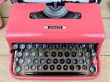Typewriter, Rare 1960 Pink Olivetti 22