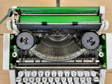 Typewriter, Rare Green Olympia Traveller de Luxe