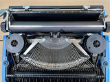 Typewriter,  Blue Silver Reed Silverette II
