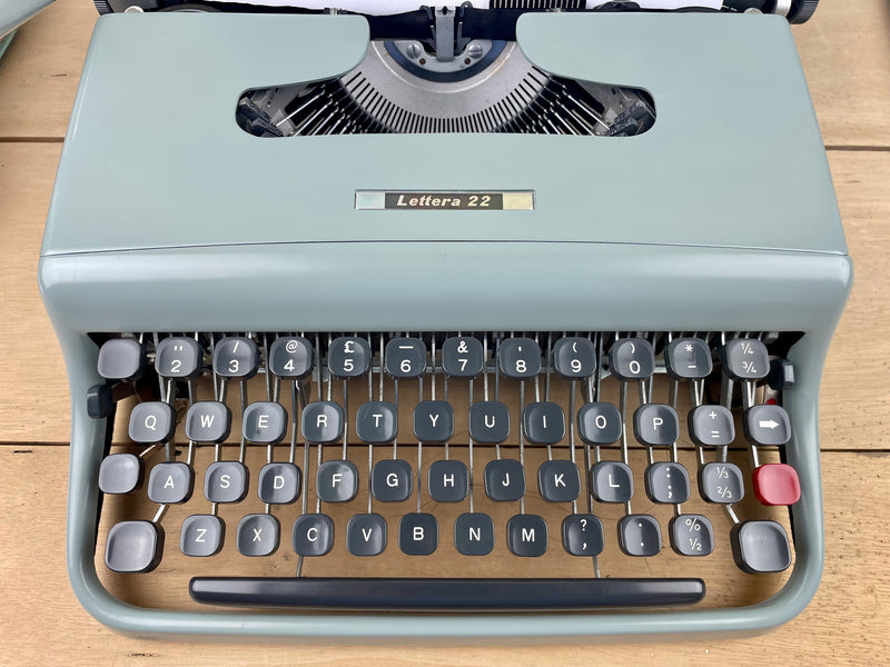 Typewriter, 1962 Olivetti Lettera 22 with Uncommon Imperial Typeface