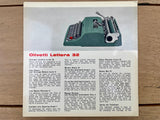 Original Olivetti Lettera 32 Manual