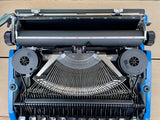 Typewriter,  Blue Silver Reed Silverette II