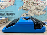 Typewriter,  Blue Silver Reed Silverette II
