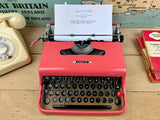 Rare Pink 1960 Olivetti Lettera 22 Typewriter