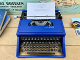 Olivetti Dora Blue Typewriter