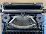 Typewriter,  Blue Silver Reed Silverette II