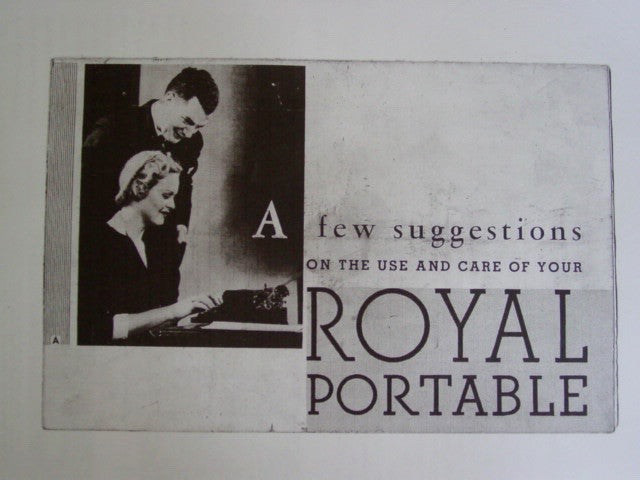 Typewriter, 1930 Royal Portable