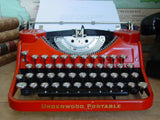 Rare Red 1930 Underwood Universal  Portable