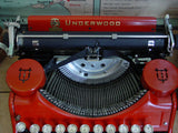 Rare Red 1930 Underwood Universal  Portable