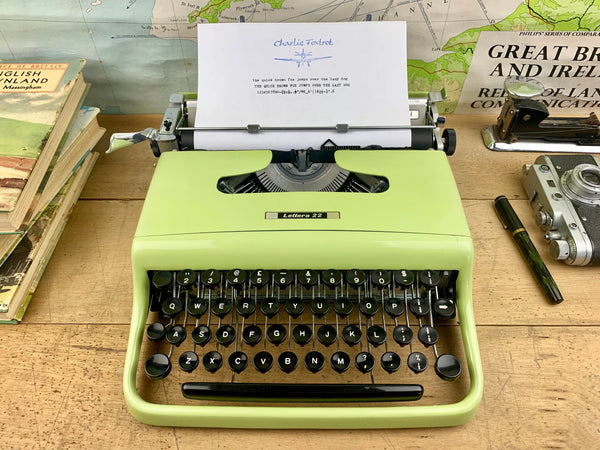 Olivetti Lettera 22 typewriter from Charlie Foxtrot Typewriters
