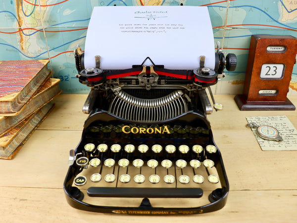 Folding Corona 3 Typewriter