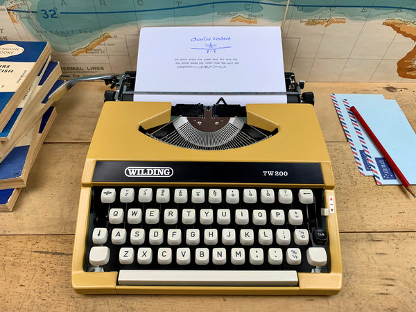 Wilding Typewriter by Charlie Foxtrot Typewriters