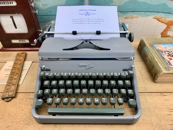 Hermes 2000 Typewriter from Charlie Foxtrot Typewriters